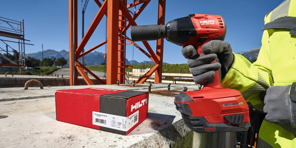 SIW 6AT-A22, SI-AT-A22, B22, SI-S, KB-TZ, HST3 HST3 stud anchor, KB-TZ stud anchor, cordless impact wrench, adaptive torque module, compact battery, long socket
