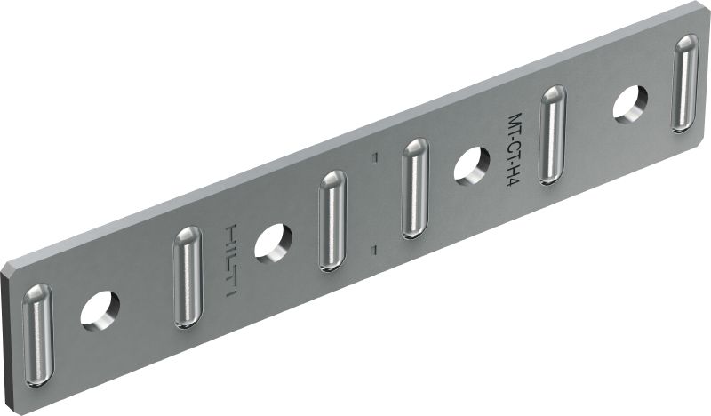 MT-CT-H4 螺柱拼接板 扁平槽鋼連接件，用作 MT 坑槽的延長配件