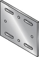 MIB-SH 底板 熱浸鍍鋅 (HDG) 底板，用於將 MI 橫樑緊固至鋼材