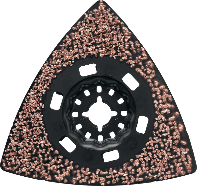 多功能工具灰泥磨砂連接零件 用於振動多功能工具的碳化鎢磨砂碟，可用於打磨灰泥和砂漿